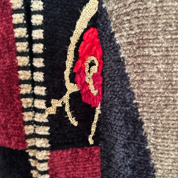 Mina Norton Vintage Chenille Wearable Art Embroidered Sweater Blazer/Cardigan - Picture 5 of 7